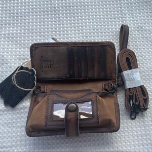 STS Ranchwear Brown Leather Wallet Bifold Design